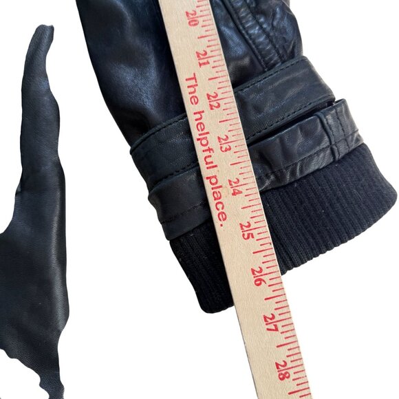 VTG Knoles & Carter Genuine Leather Longline Button Front Jacket 4XL Black - Picture 6 of 10